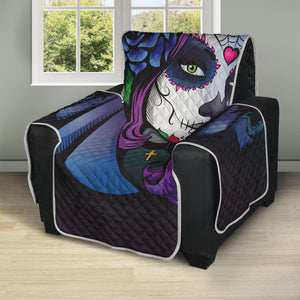 Calavera Girl Dia De Los Muertos Print Recliner Protector