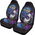 Calavera Girl Dia De Los Muertos Print Universal Fit Car Seat Covers