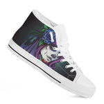 Calavera Girl Dia De Los Muertos Print White High Top Shoes