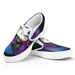 Calavera Girl Dia De Los Muertos Print White Slip On Shoes