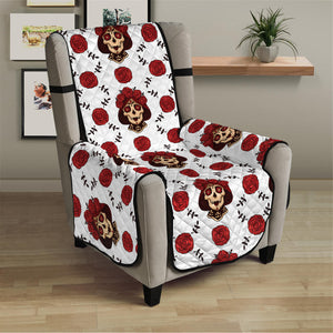 Calavera Girl Skull Pattern Print Armchair Protector