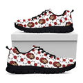 Calavera Girl Skull Pattern Print Black Running Shoes