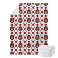 Calavera Girl Skull Pattern Print Blanket