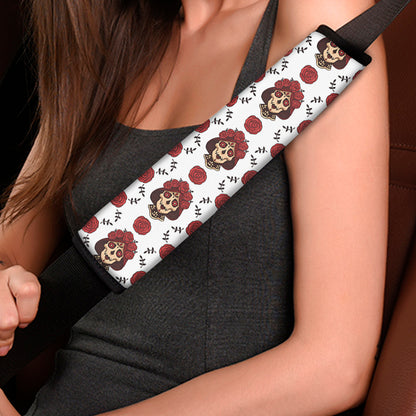 Calavera Girl Skull Pattern Print Car Seat Belt Covers