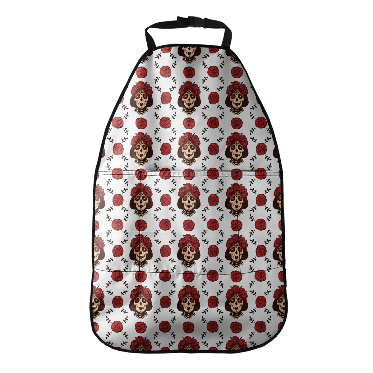 Calavera Girl Skull Pattern Print Car Seat Organizers