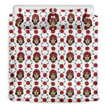 Calavera Girl Skull Pattern Print Duvet Cover Bedding Set
