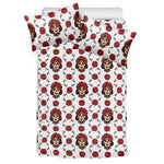 Calavera Girl Skull Pattern Print Duvet Cover Bedding Set