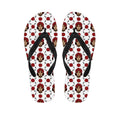 Calavera Girl Skull Pattern Print Flip Flops