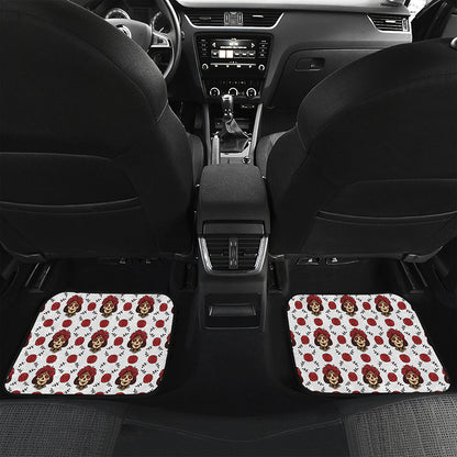Calavera Girl Skull Pattern Print Front and Back Car Floor Mats