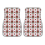 Calavera Girl Skull Pattern Print Front Car Floor Mats