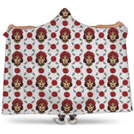 Calavera Girl Skull Pattern Print Hooded Blanket