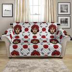 Calavera Girl Skull Pattern Print Loveseat Protector