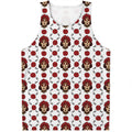 Calavera Girl Skull Pattern Print Men's Tank Top