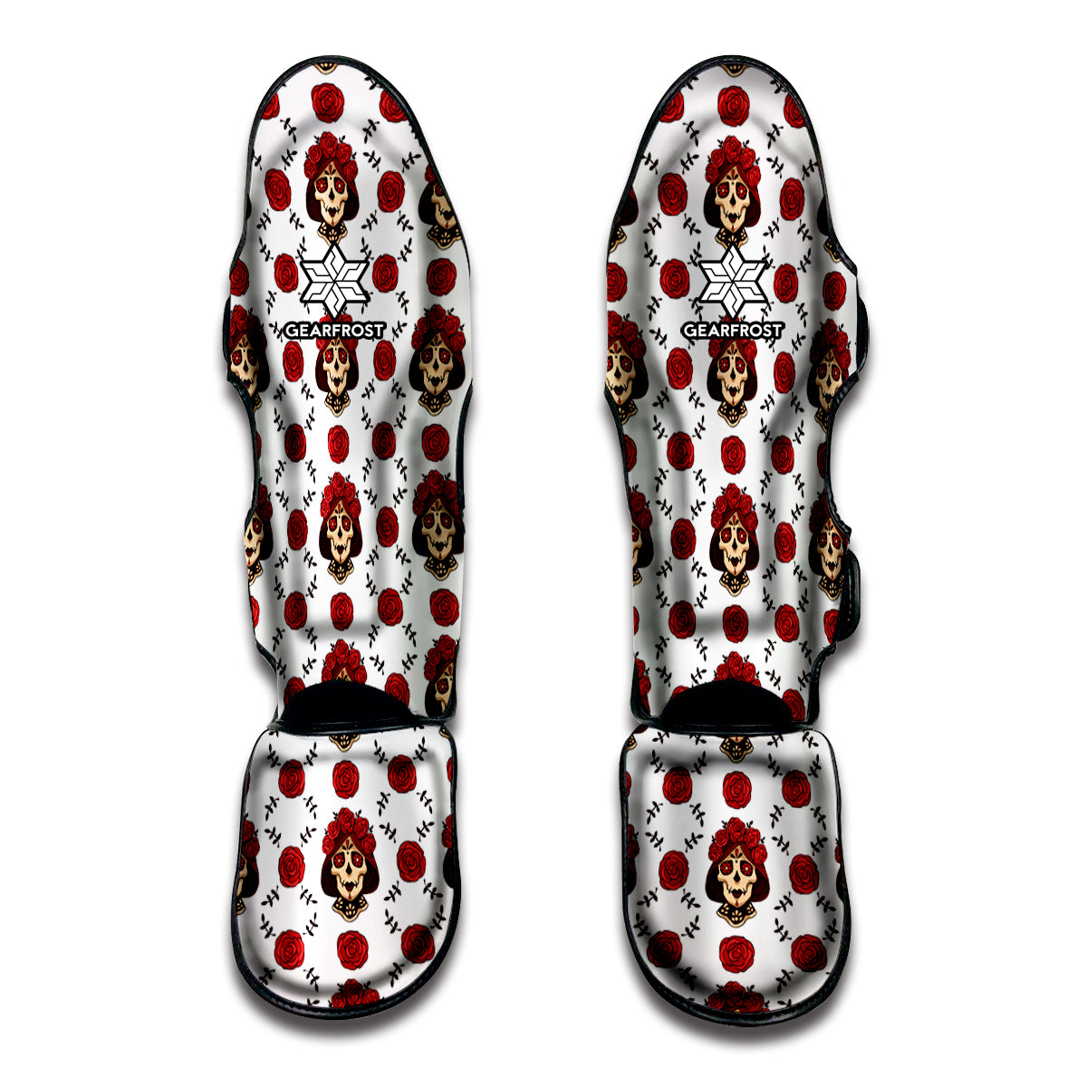 Calavera Girl Skull Pattern Print Muay Thai Shin Guard