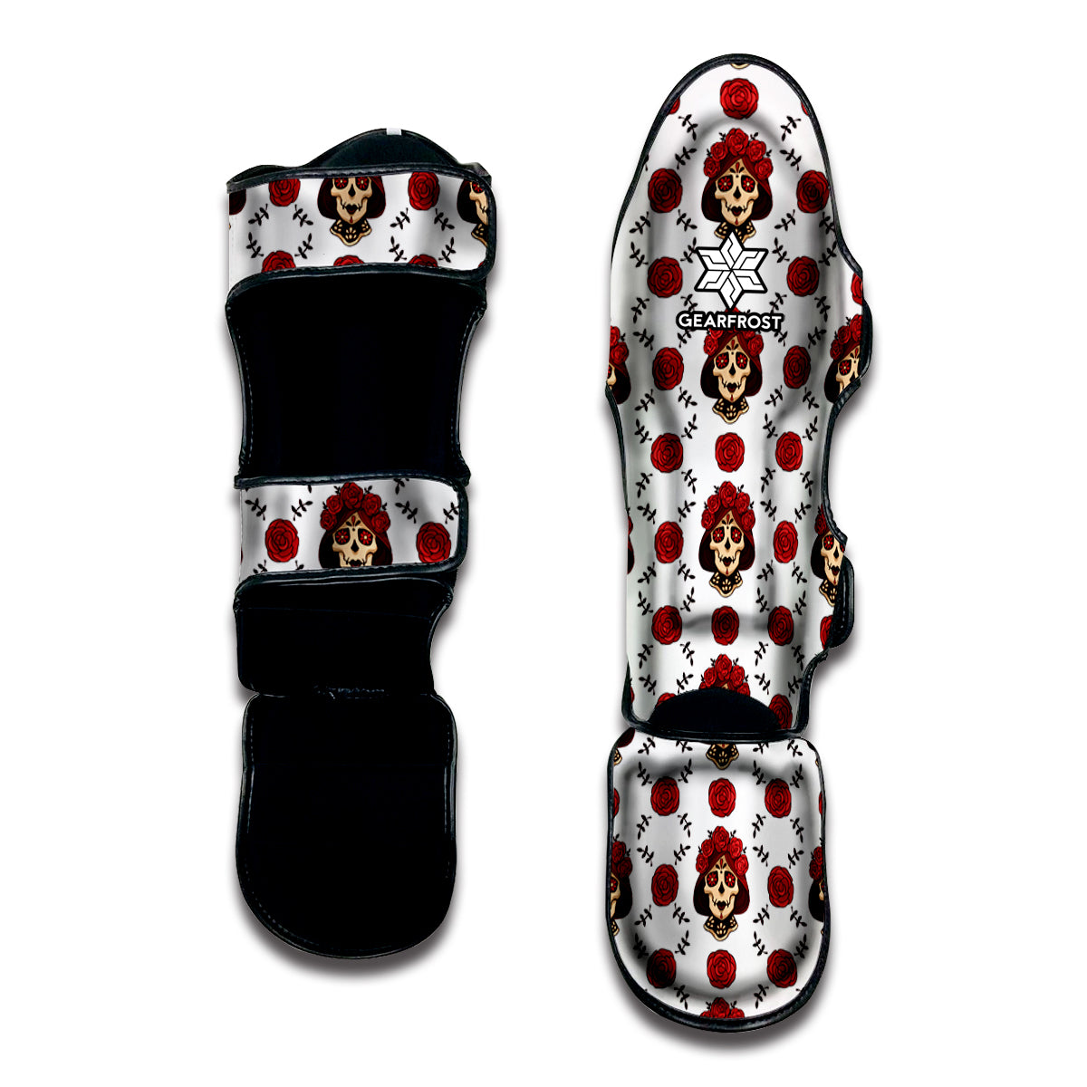 Calavera Girl Skull Pattern Print Muay Thai Shin Guard