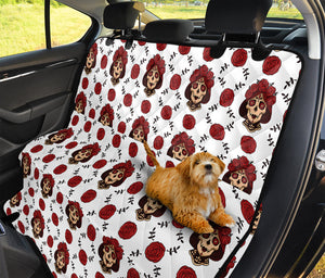 Calavera Girl Skull Pattern Print Pet Car Back Seat Cover