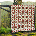 Calavera Girl Skull Pattern Print Quilt