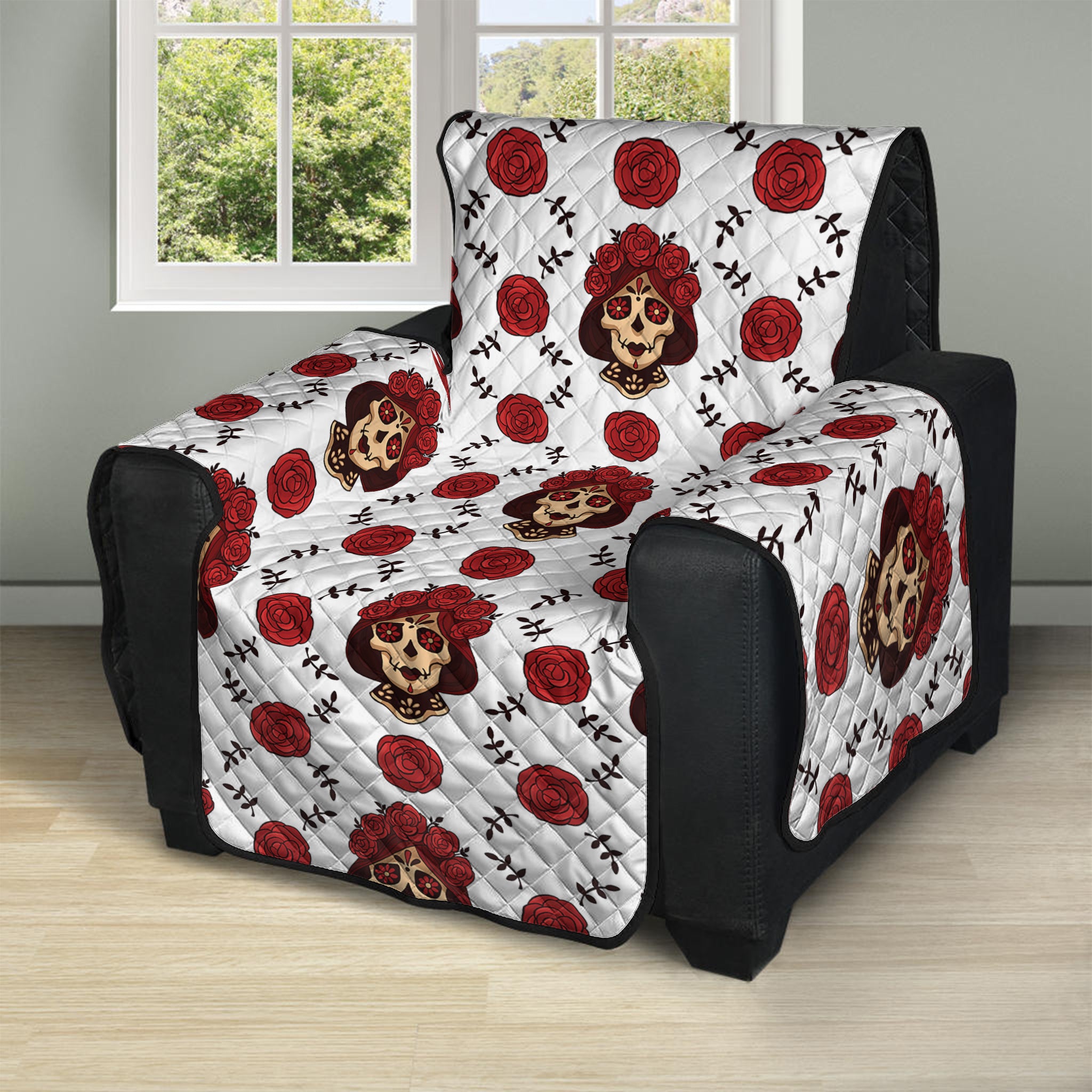 Calavera Girl Skull Pattern Print Recliner Protector