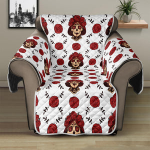 Calavera Girl Skull Pattern Print Recliner Protector