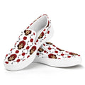 Calavera Girl Skull Pattern Print White Slip On Sneakers