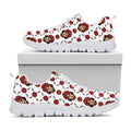 Calavera Girl Skull Pattern Print White Running Shoes