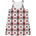 Calavera Girl Skull Pattern Print Women's Racerback Tank Top