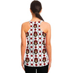 Calavera Girl Skull Pattern Print Women's Racerback Tank Top