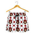 Calavera Girl Skull Pattern Print Women's Shorts