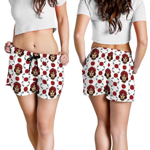 Calavera Girl Skull Pattern Print Women's Shorts