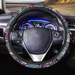Calaveras Day Of The Dead Pattern Print Car Steering Wheel Cover