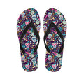 Calaveras Day Of The Dead Pattern Print Flip Flops