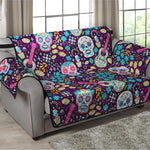 Calaveras Day Of The Dead Pattern Print Loveseat Protector