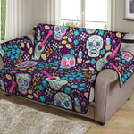 Calaveras Day Of The Dead Pattern Print Loveseat Protector