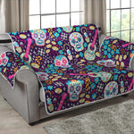 Calaveras Day Of The Dead Pattern Print Loveseat Protector