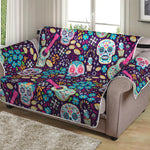 Calaveras Day Of The Dead Pattern Print Loveseat Protector