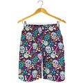 Calaveras Day Of The Dead Pattern Print Men's Shorts