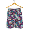 Calaveras Day Of The Dead Pattern Print Men's Shorts