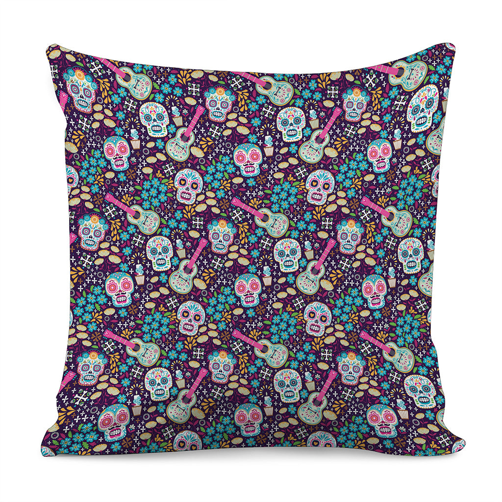 Calaveras Day Of The Dead Pattern Print Pillow Cover