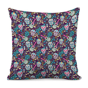 Calaveras Day Of The Dead Pattern Print Pillow Cover