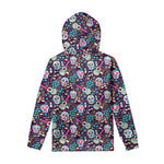 Calaveras Day Of The Dead Pattern Print Pullover Hoodie