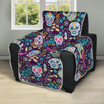 Calaveras Day Of The Dead Pattern Print Recliner Protector