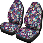 Calaveras Day Of The Dead Pattern Print Universal Fit Car Seat Covers