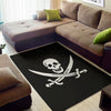 Calico Jack Pirate Flag Print Area Rug