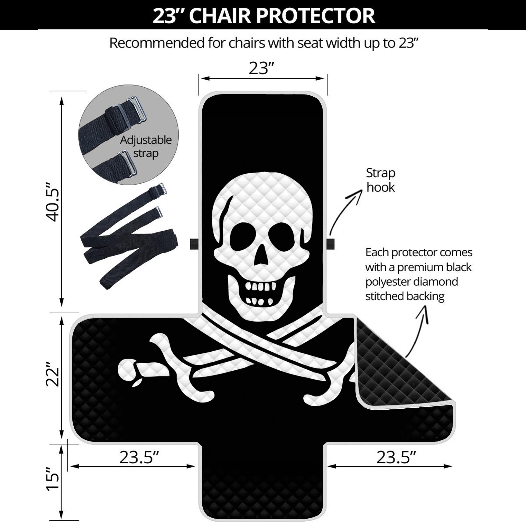 Calico Jack Pirate Flag Print Armchair Protector