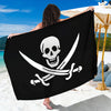 Calico Jack Pirate Flag Print Beach Sarong Wrap