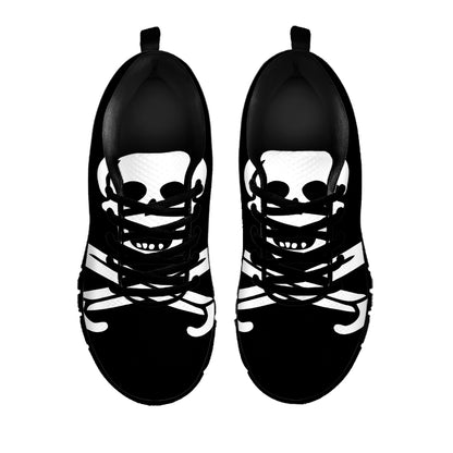 Calico Jack Pirate Flag Print Black Sneakers