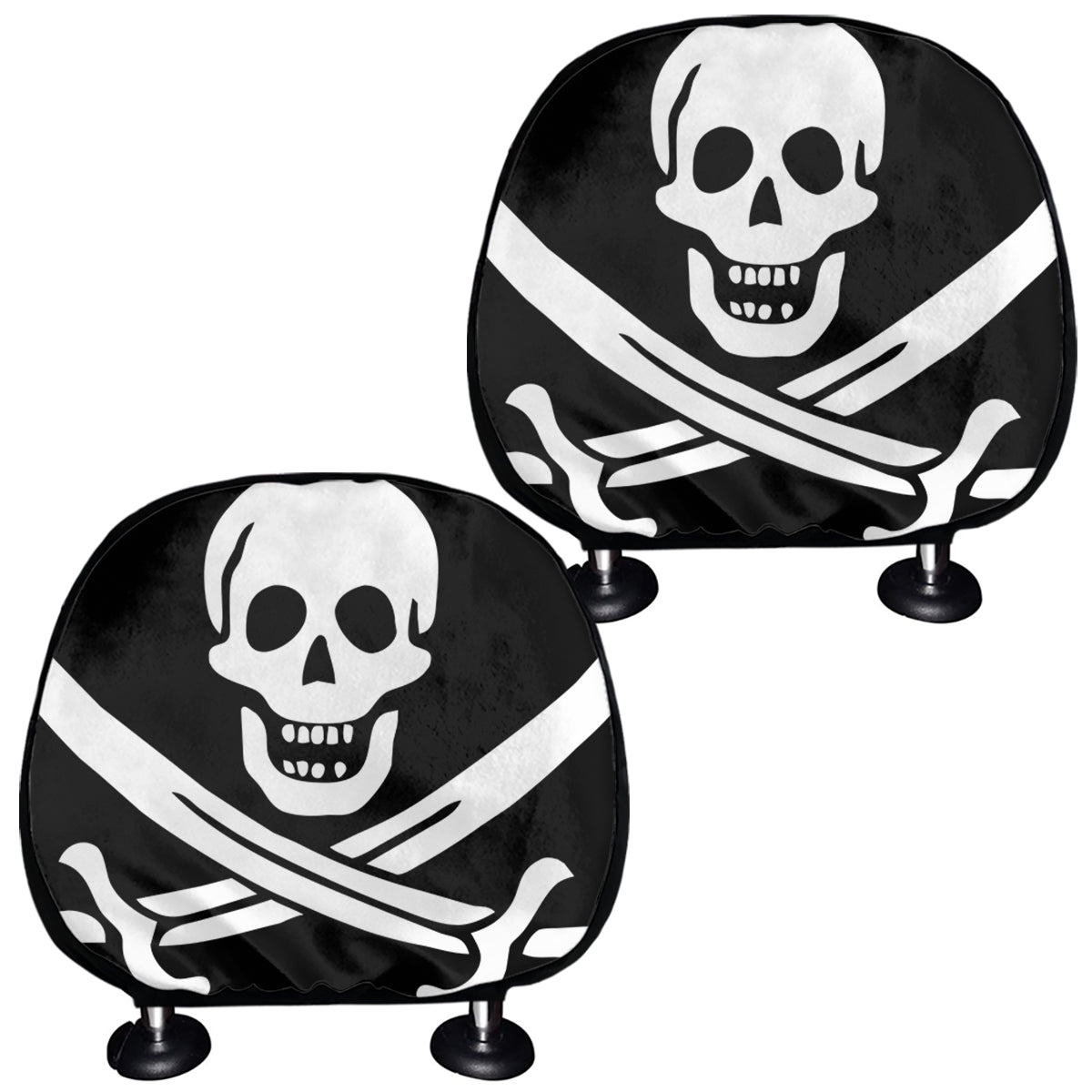 Calico Jack Pirate Flag Print Car Headrest Covers