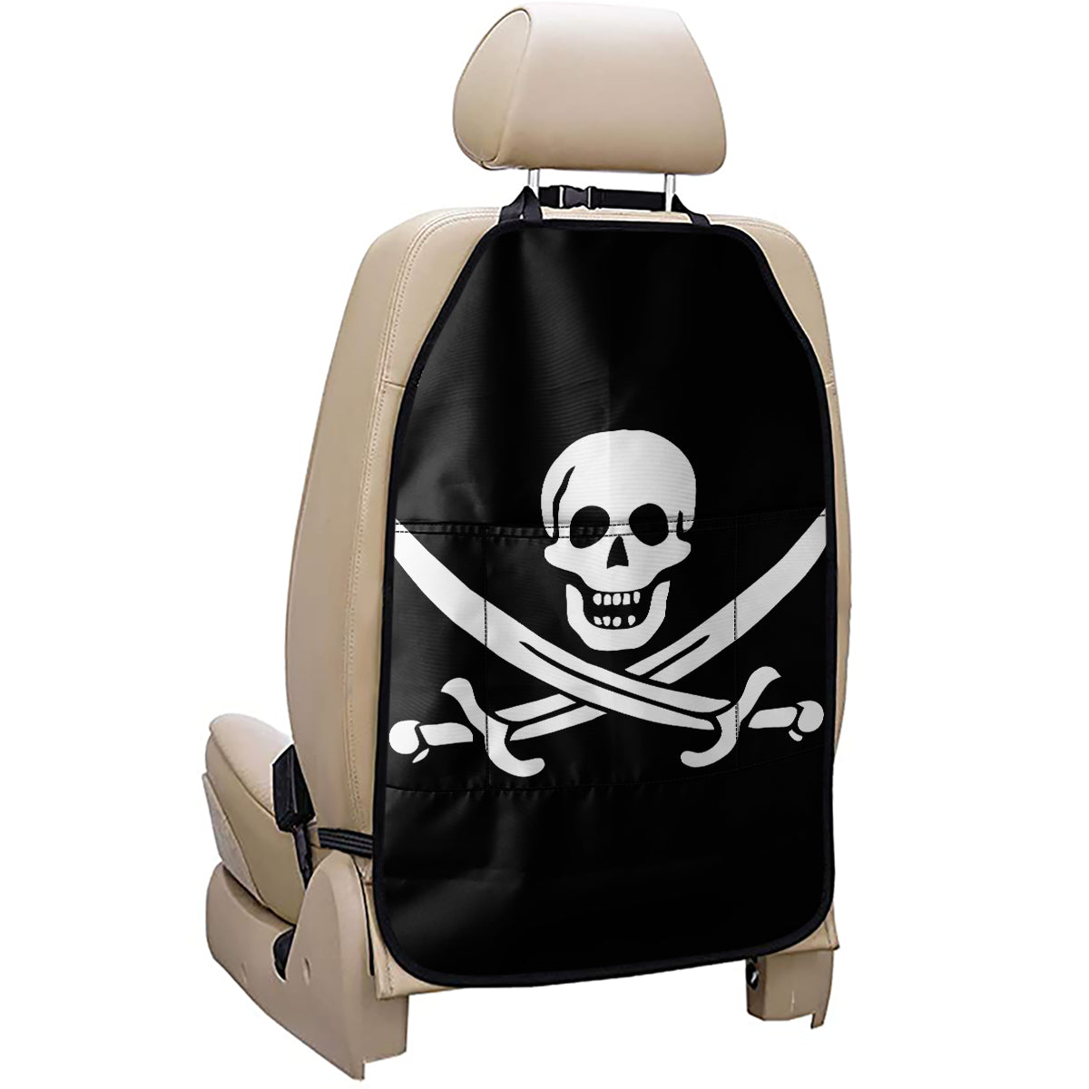 Calico Jack Pirate Flag Print Car Seat Organizers