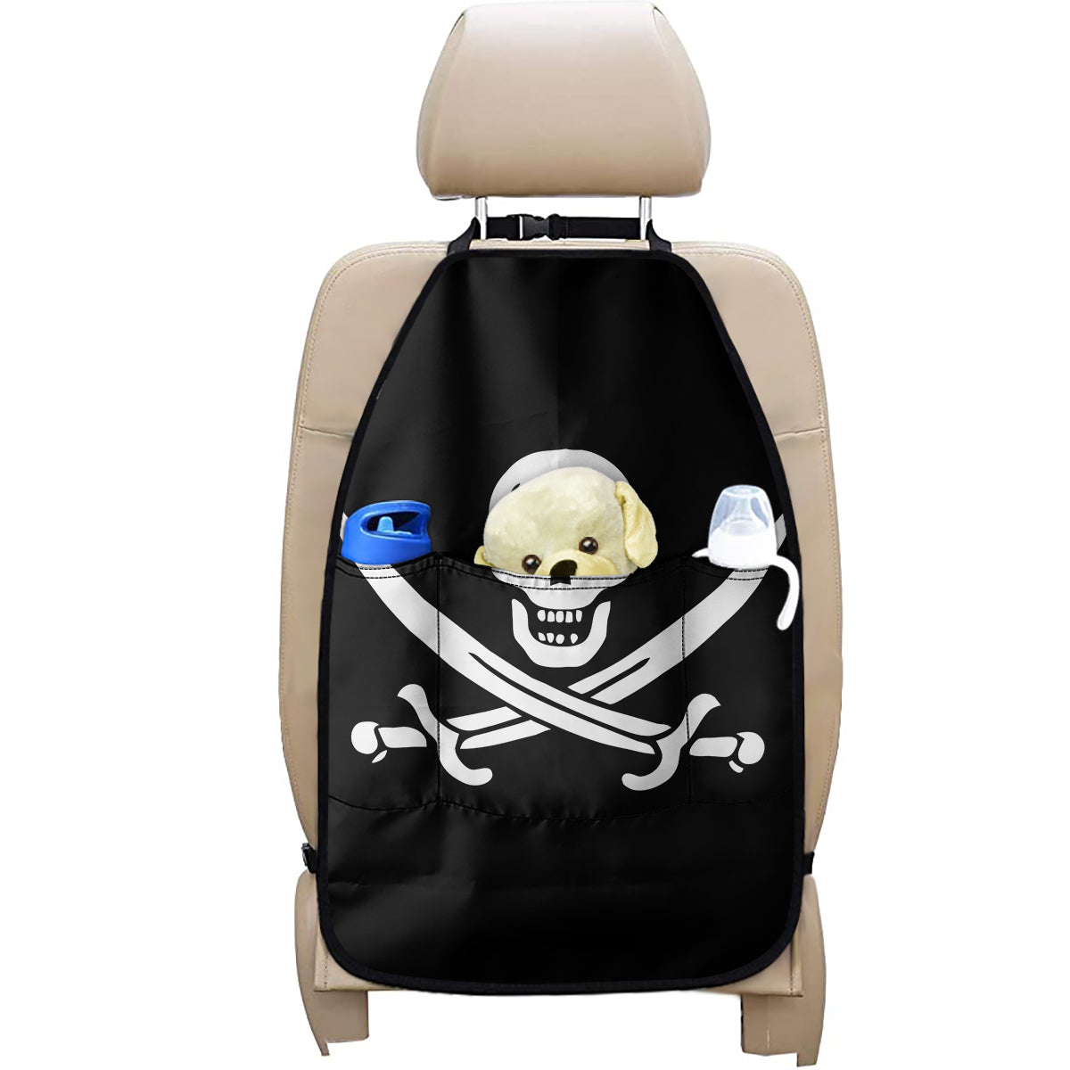 Calico Jack Pirate Flag Print Car Seat Organizers