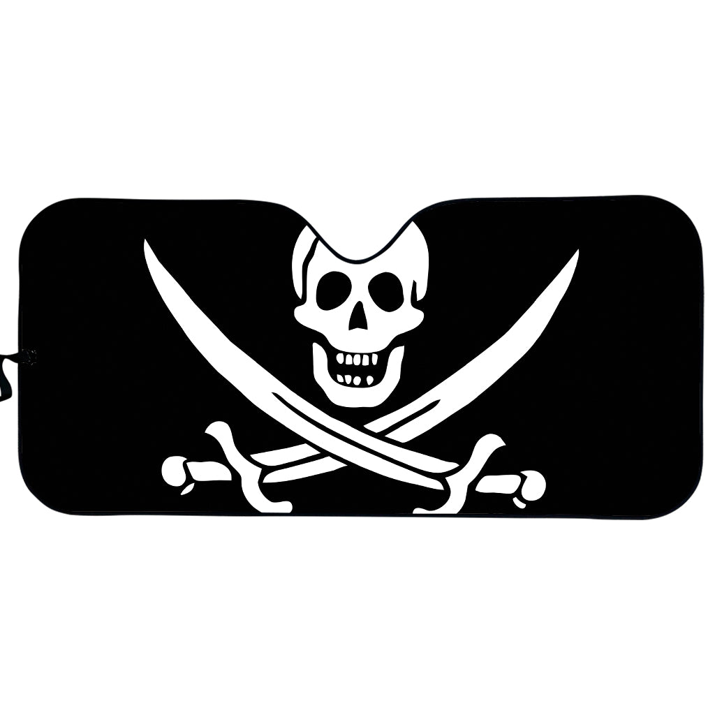 Calico Jack Pirate Flag Print Car Sun Shade